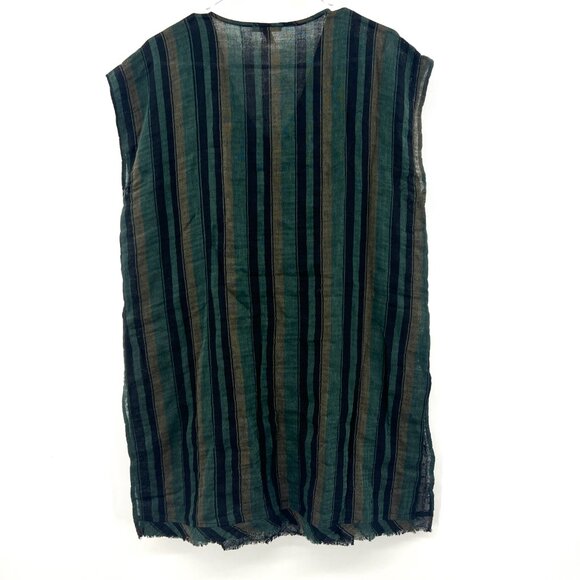 Eileen Fisher Striped Organic Linen Tunic Top Women's XXS/XS Oversized - Picture 5 of 7